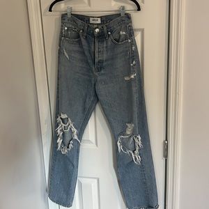 Like New Agolde 90s Mid Rise Loose Fit In Fall Out
